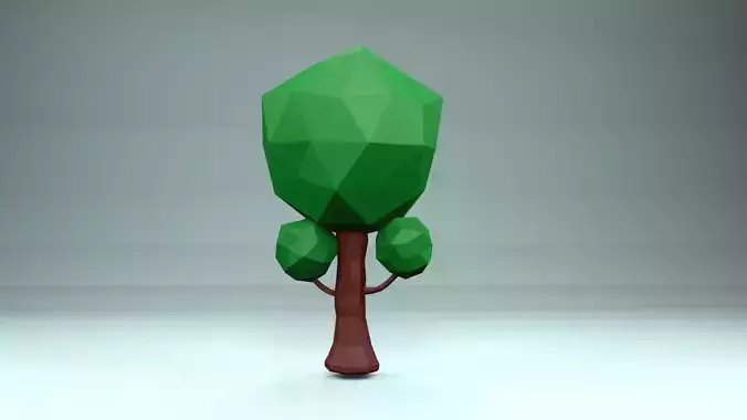 Stylized Low Poly Tree - Game-Ready