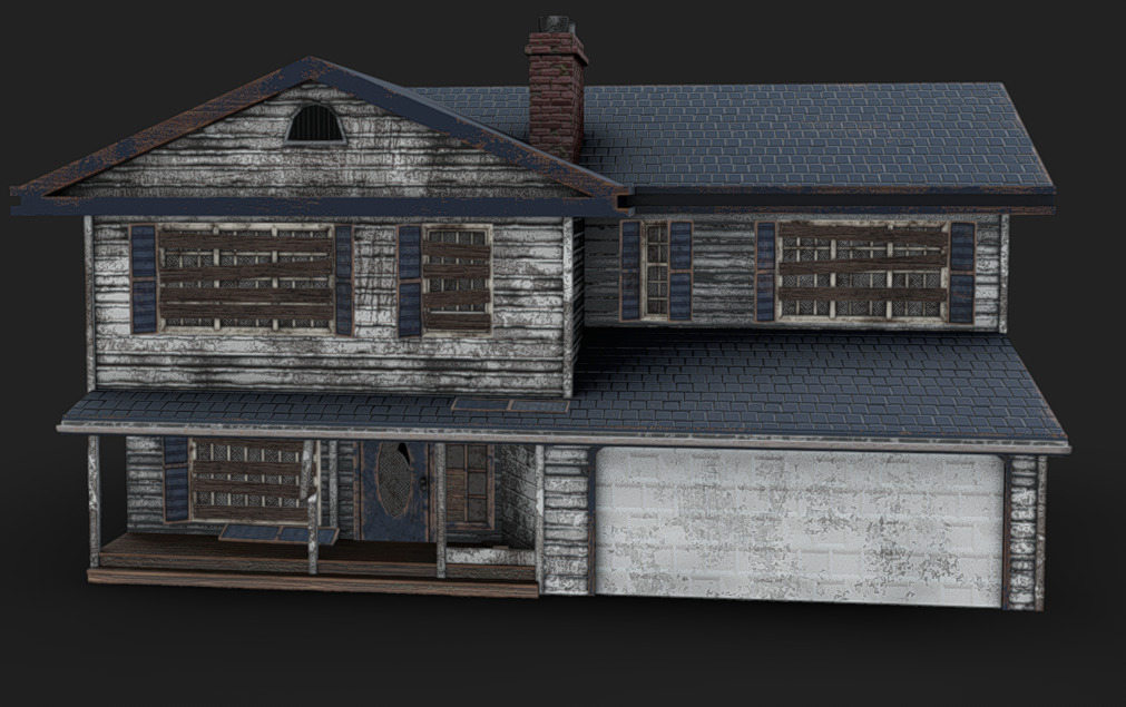 House 08 - Abandoned Low-poly 3D model_6