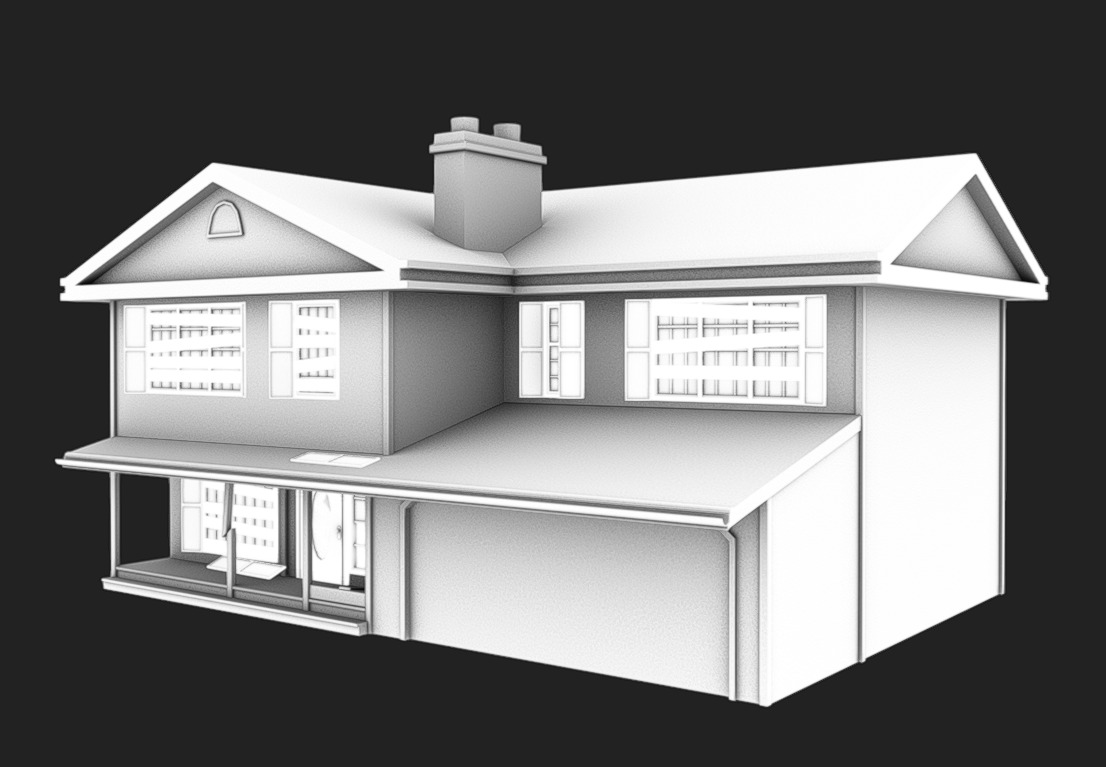 House 08 - Abandoned Low-poly 3D model_10