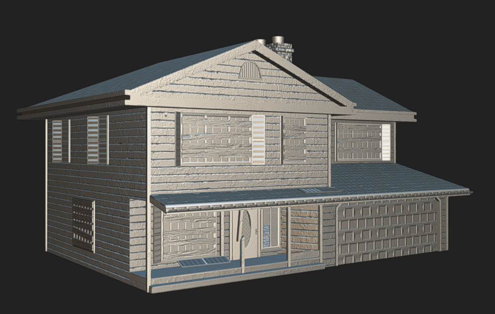 House 08 - Abandoned Low-poly 3D model_12