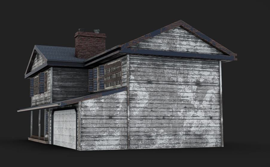 House 08 - Abandoned Low-poly 3D model_5