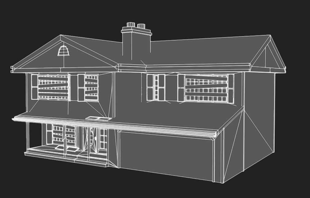 House 08 - Abandoned Low-poly 3D model_14