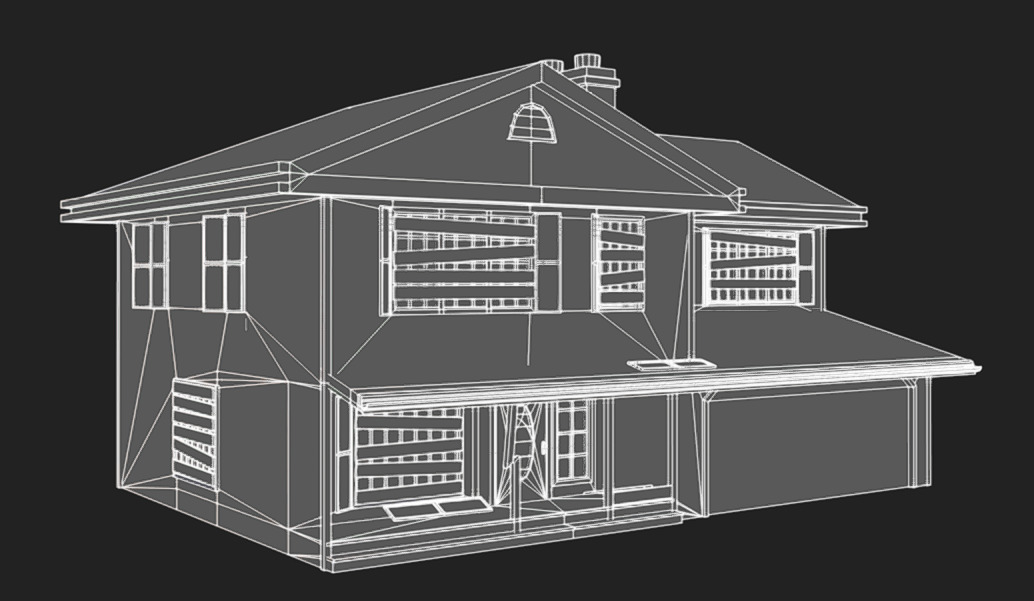 House 08 - Abandoned Low-poly 3D model_13