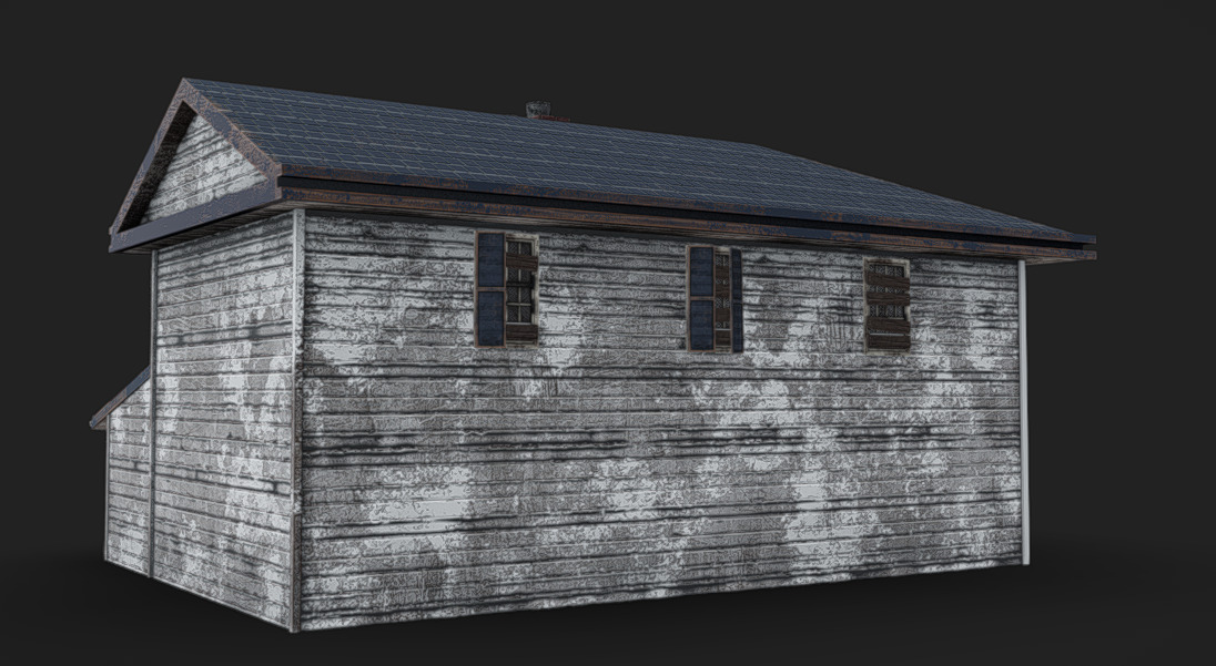 House 08 - Abandoned Low-poly 3D model_4
