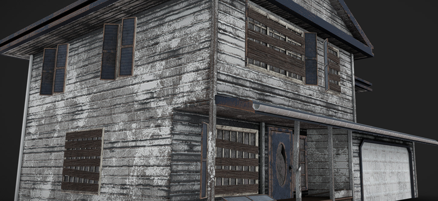 House 08 - Abandoned Low-poly 3D model_8