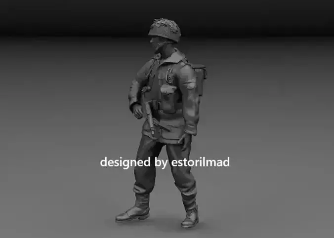 WW2 BRITISH RED DEVIL PARATROOPER IN ARNHEM V4