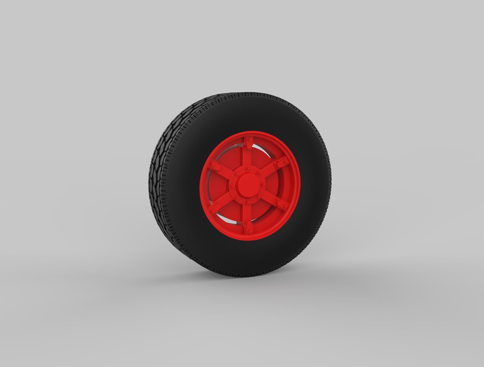 6 spoke Dayton fornt old school Rc wheel 3D print model_5