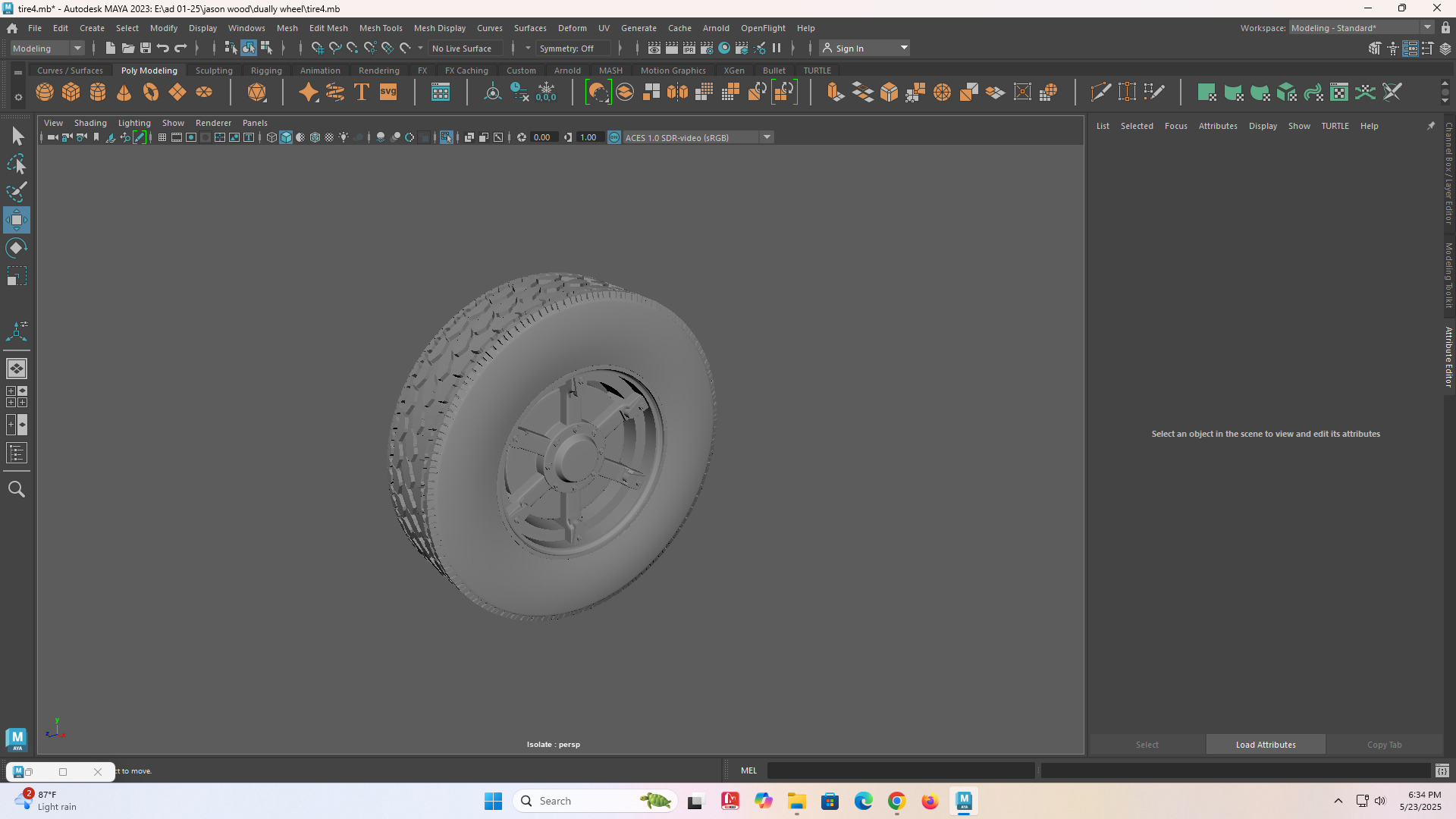 6 spoke Dayton fornt old school Rc wheel 3D print model_11