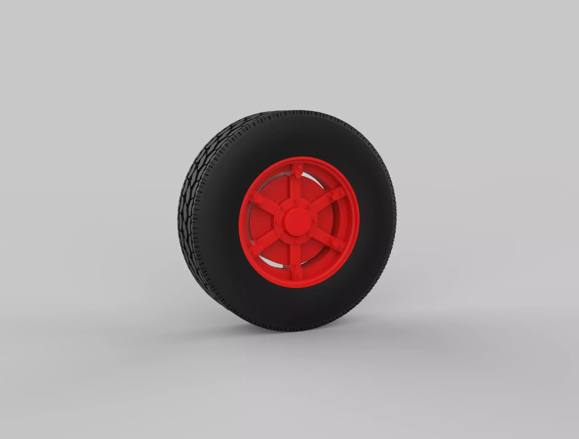6 spoke Dayton fornt old school Rc wheel 3D print model_0