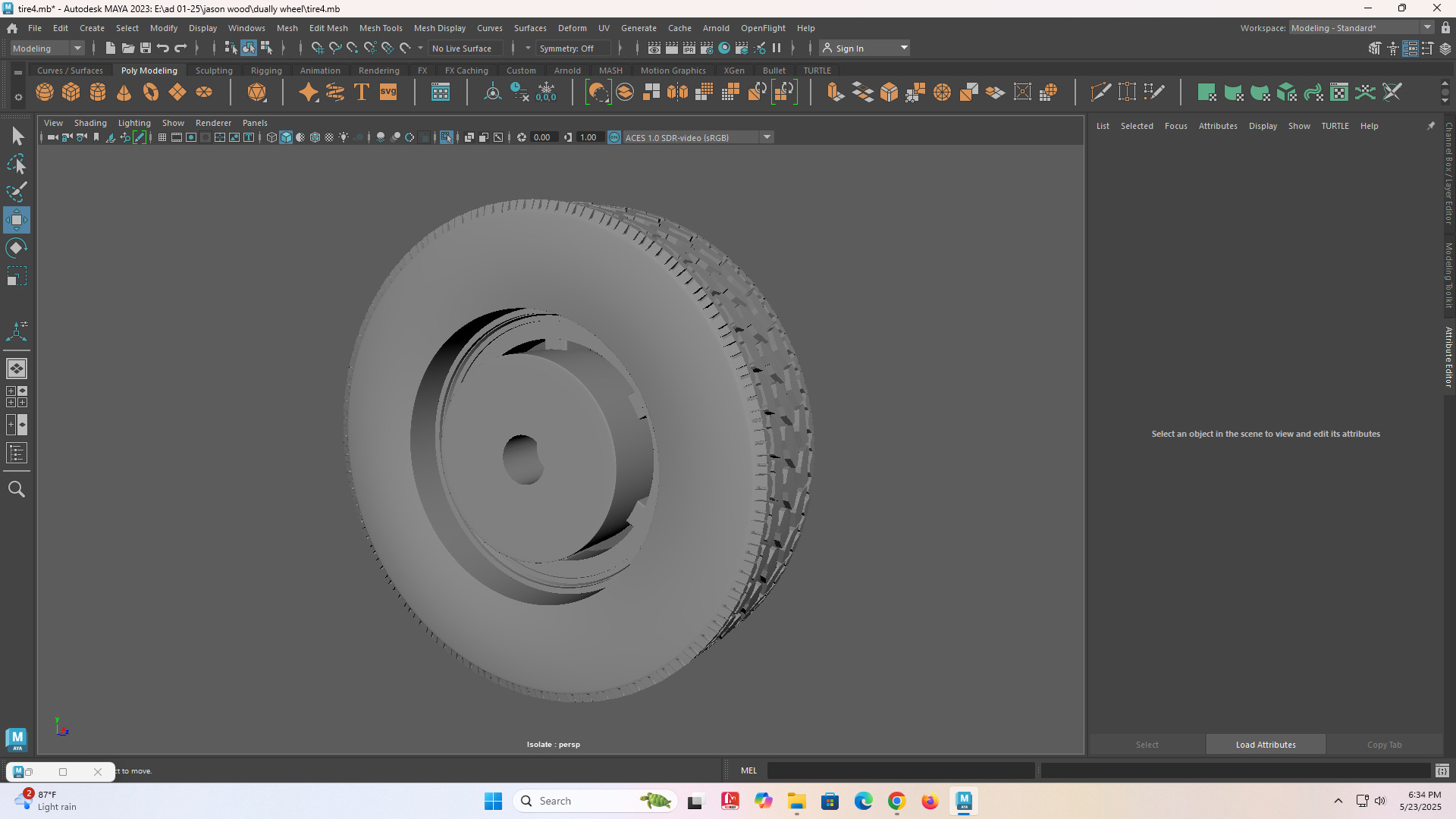 6 spoke Dayton fornt old school Rc wheel 3D print model_4