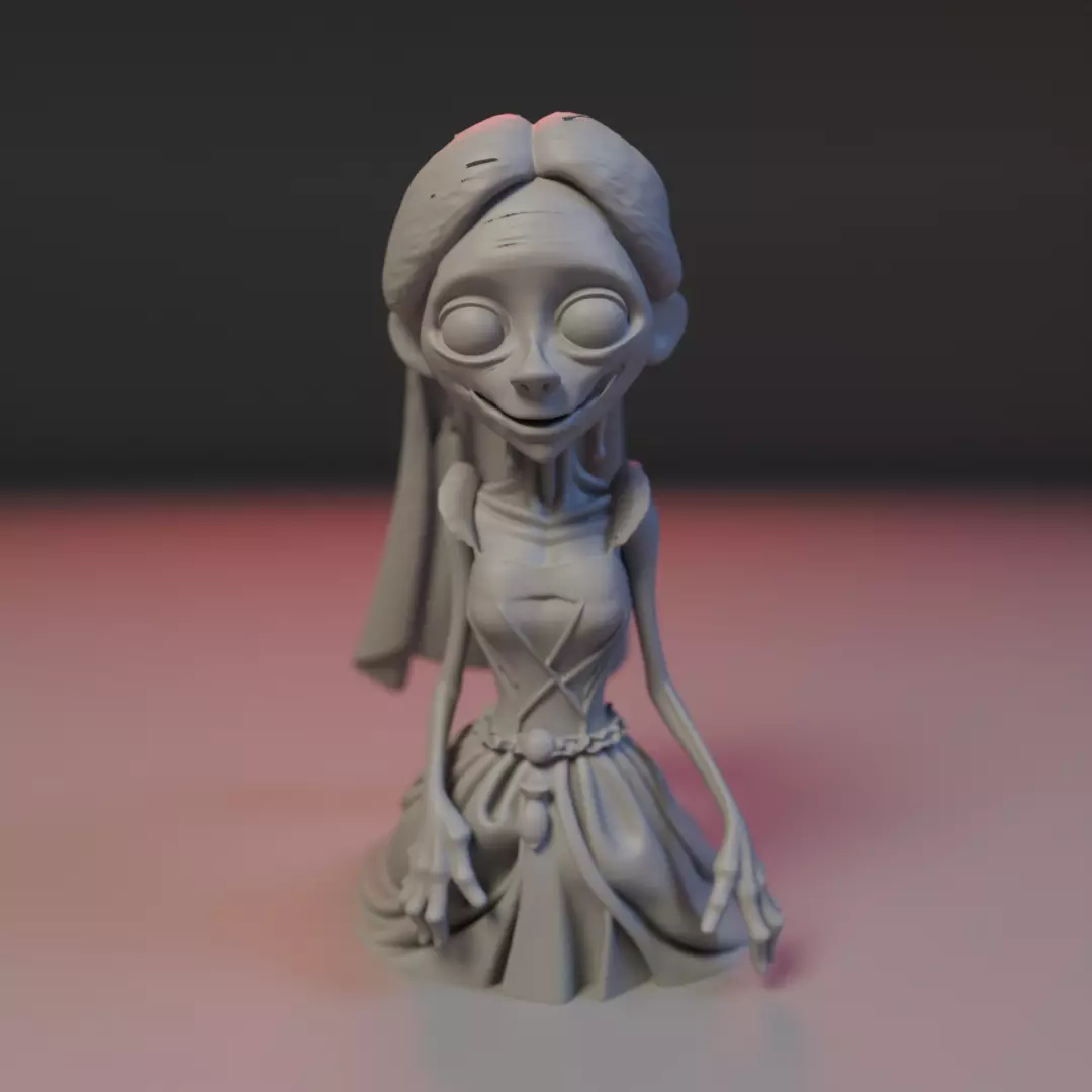 zombie bride 3D print model_0