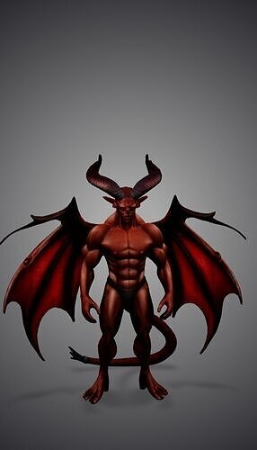 Devil with wings 3D model