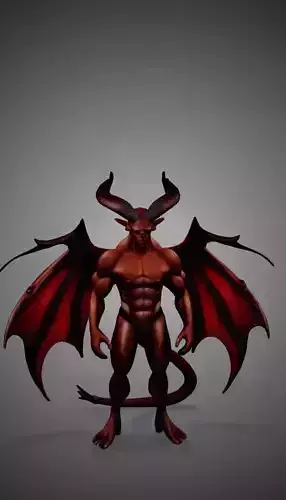 Devil with wings 3D model