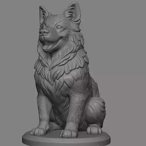 Alaskan Malamute STL  Detailed 3D Printable Dog Figurine