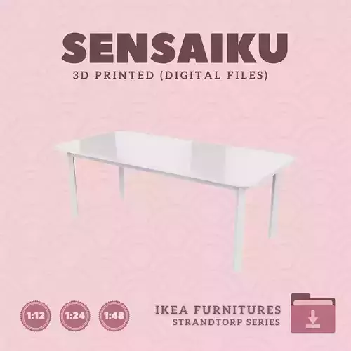 2 STRANDTORP Table 80 In for Mini Dollhouse - IKEA - 3D Print
