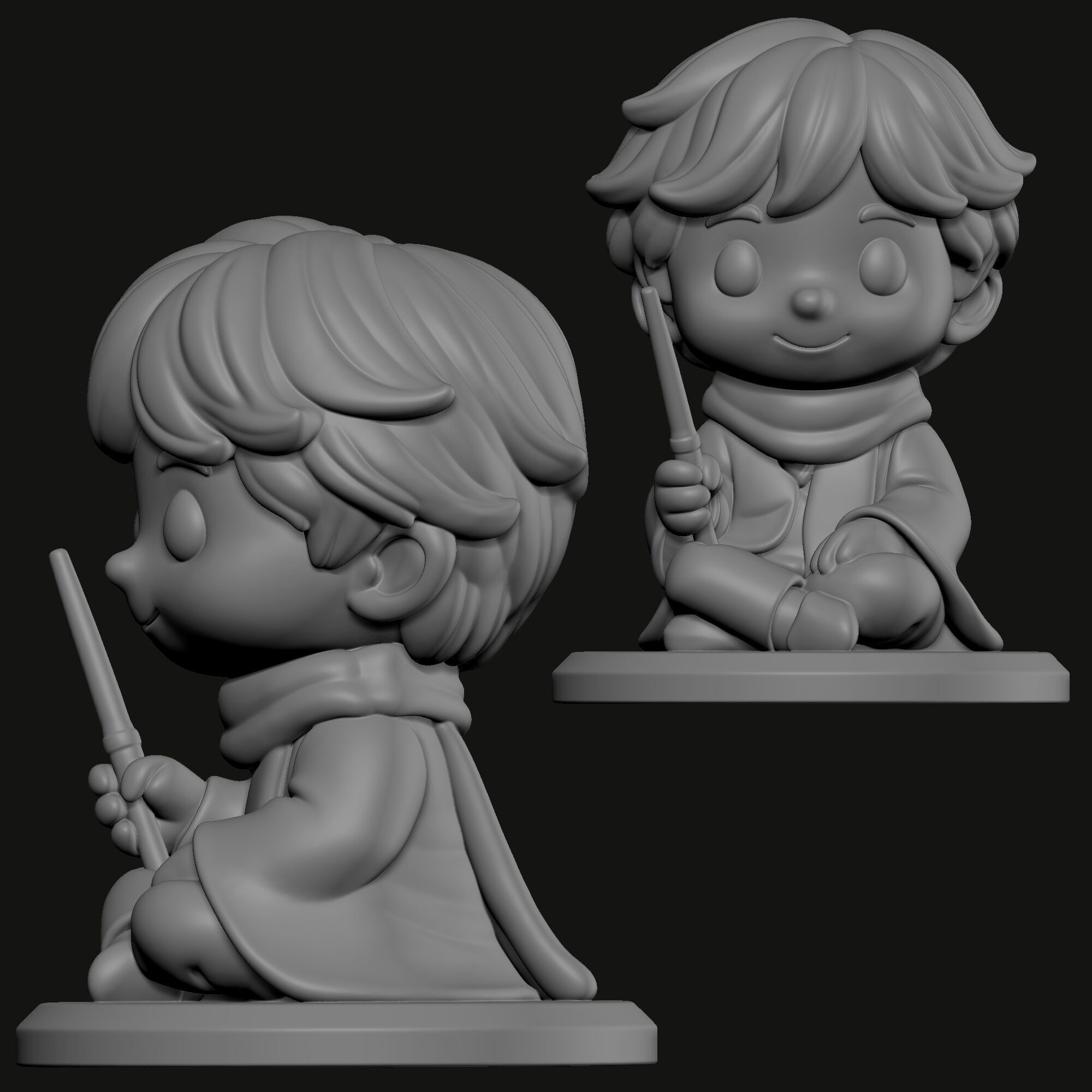 Harry Potter Chibi 3D Printable Collection  Set of 8 Characters 3D print model_13