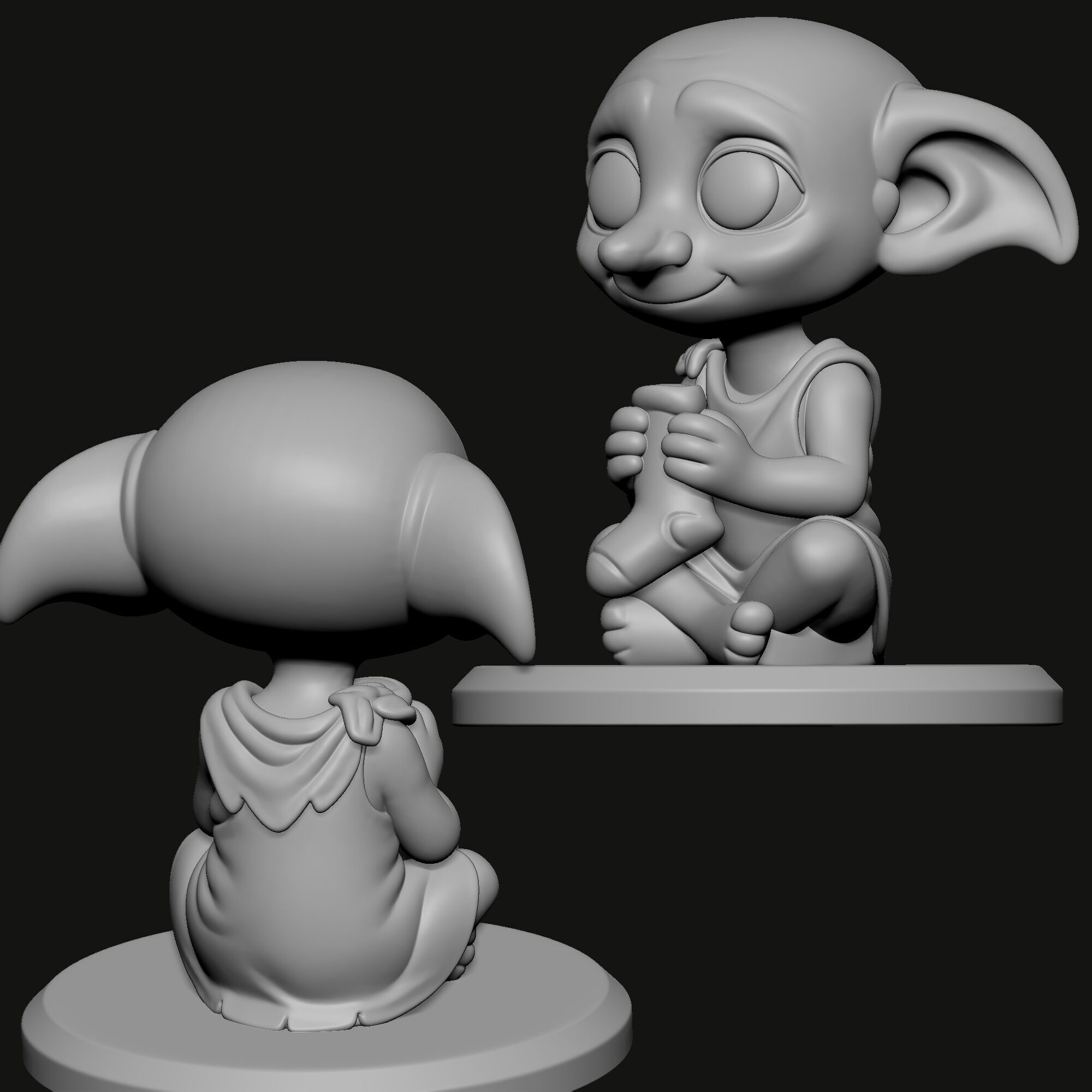 Harry Potter Chibi 3D Printable Collection  Set of 8 Characters 3D print model_6