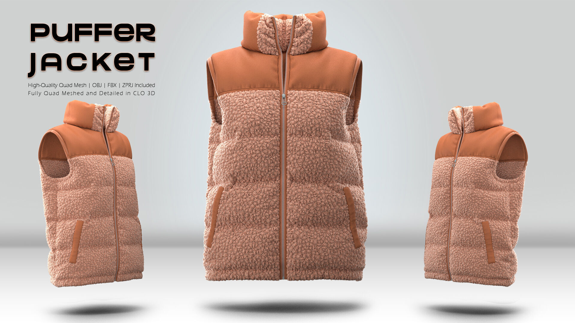 Puffer Jacket 05  3D model_2