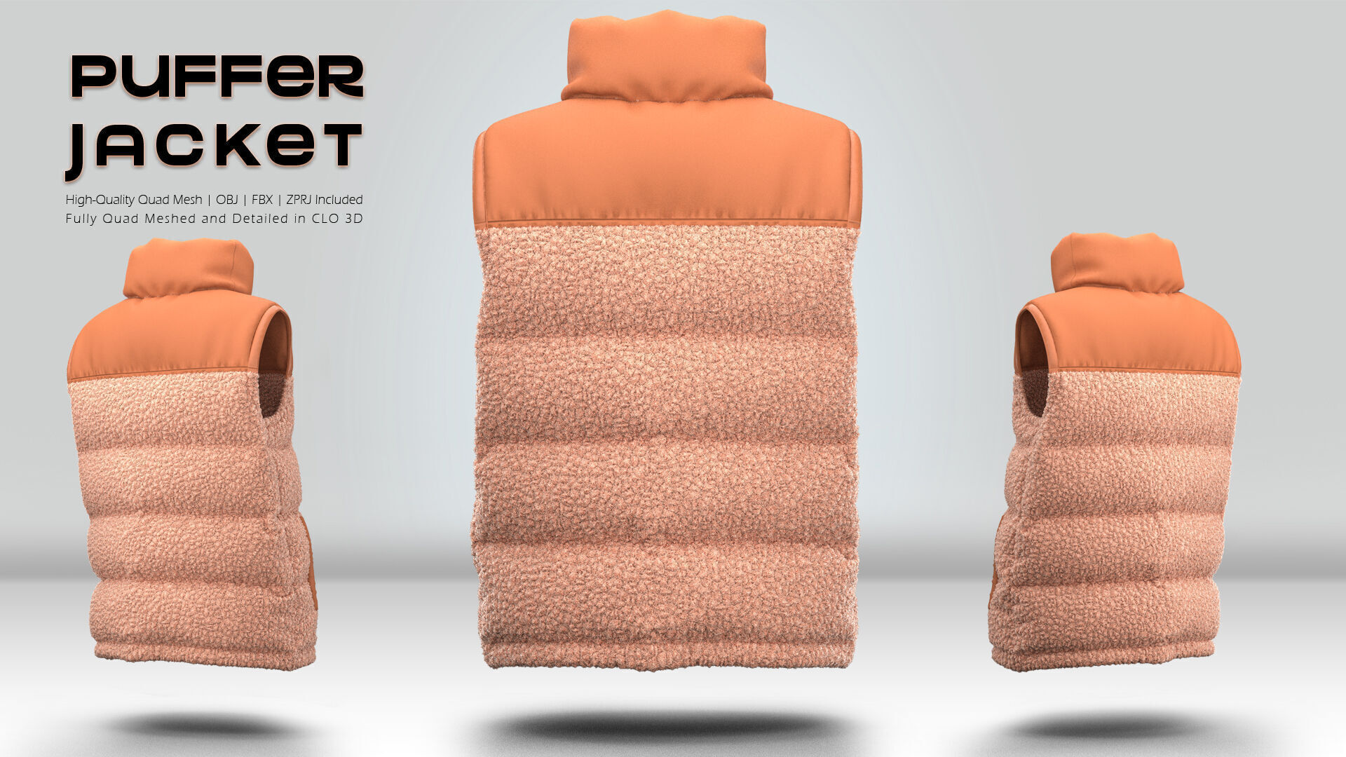 Puffer Jacket 05  3D model_3