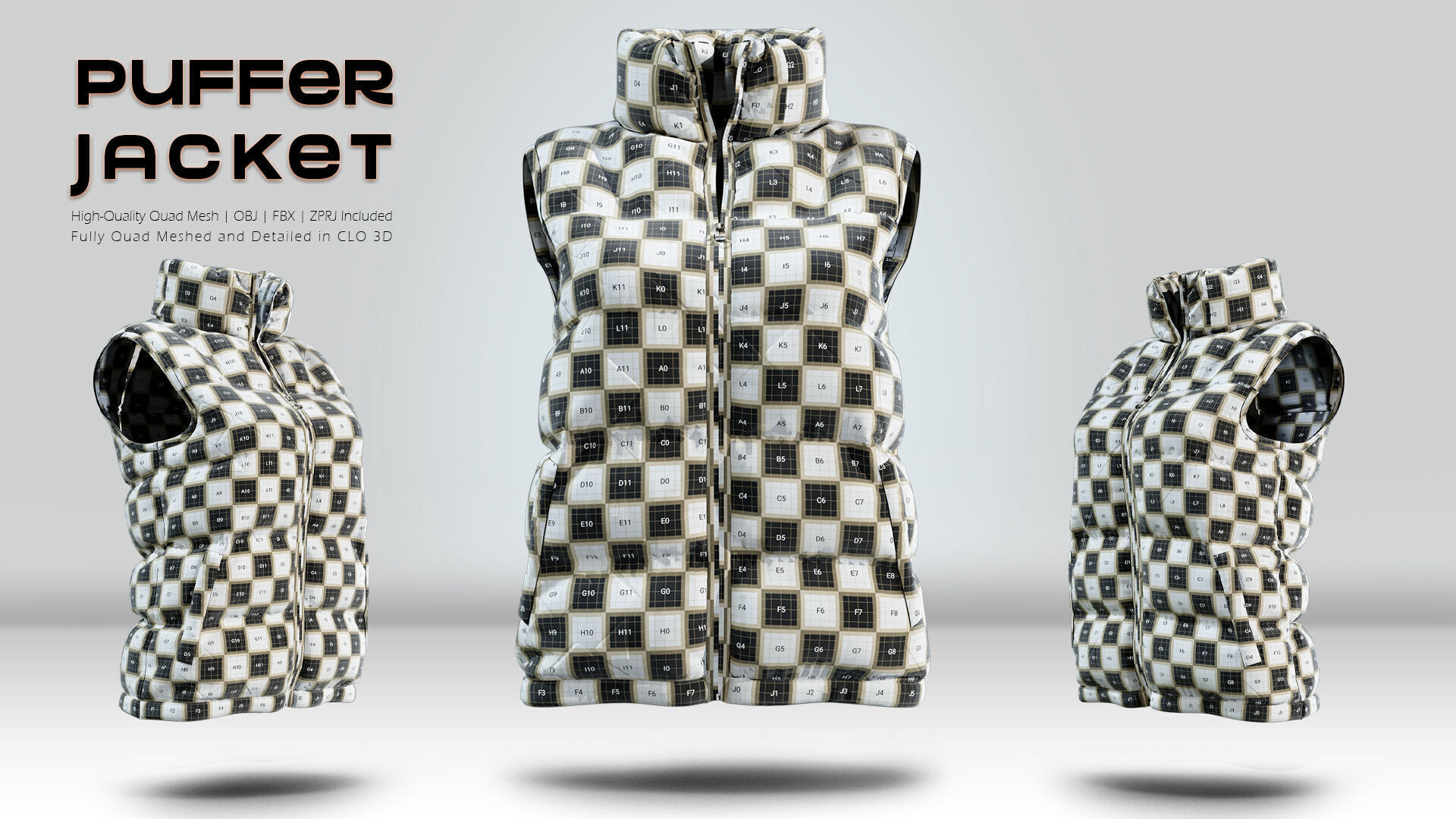 Puffer Jacket 05  3D model_4