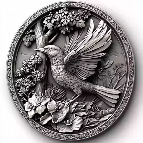 Hummingbird in Flight Relief Sculpture  3D print model