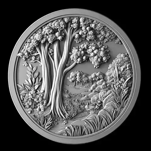 Nature Landscape Relief Sculpture