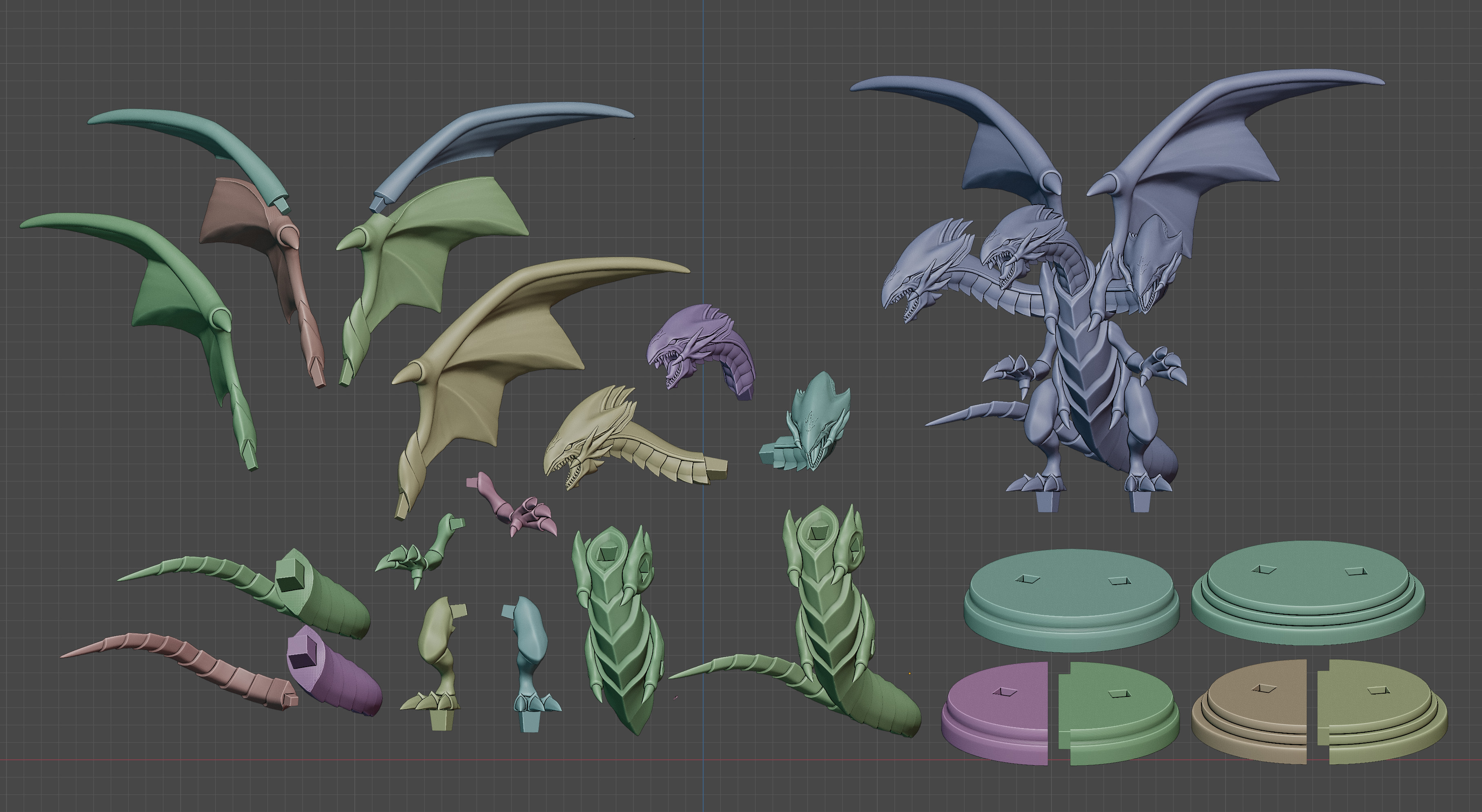 Blue-Eyes Ultimate Dragon - Figure 3D print model_2