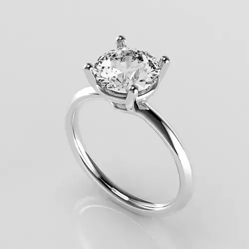 Classic Solitaire Ring - 7-8 mm Round - 175 ct points