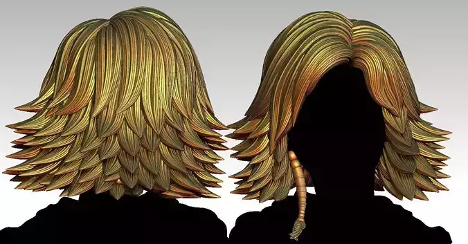 3D Hairstyles for girl V121 3D print model