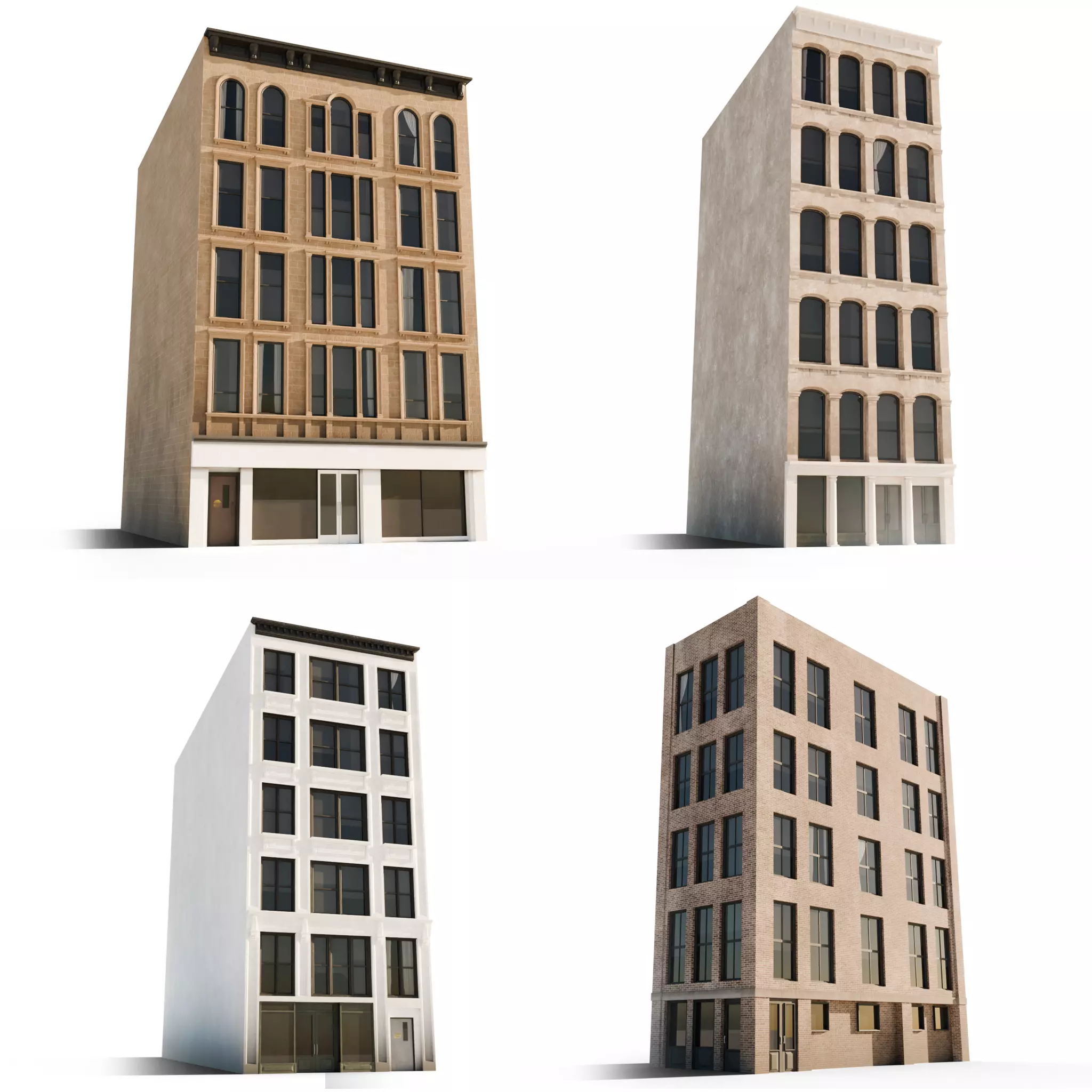 New York Building collection Low-poly 3D model_0