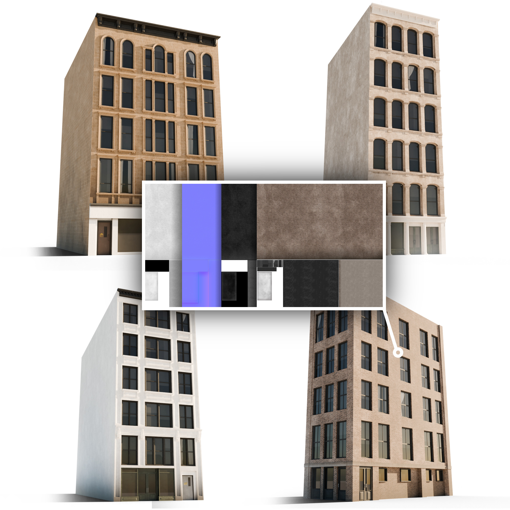 New York Building collection Low-poly 3D model_15