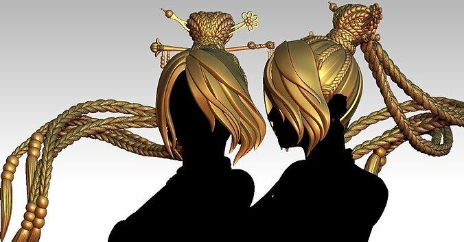 3D Hairstyles for girl V123 3D print model