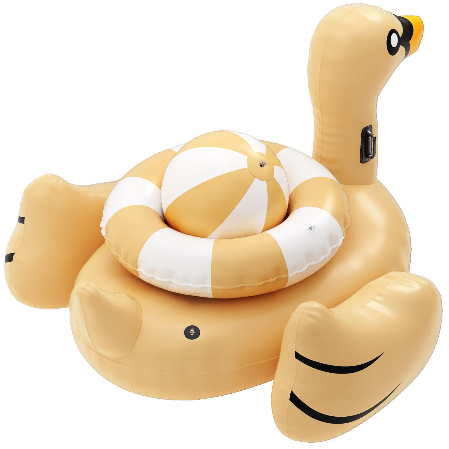 swimline giant golden goose float with ring and ball 3D model_3