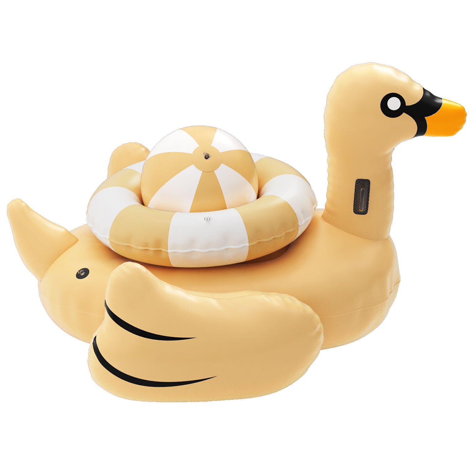 swimline giant golden goose float with ring and ball 3D model_2