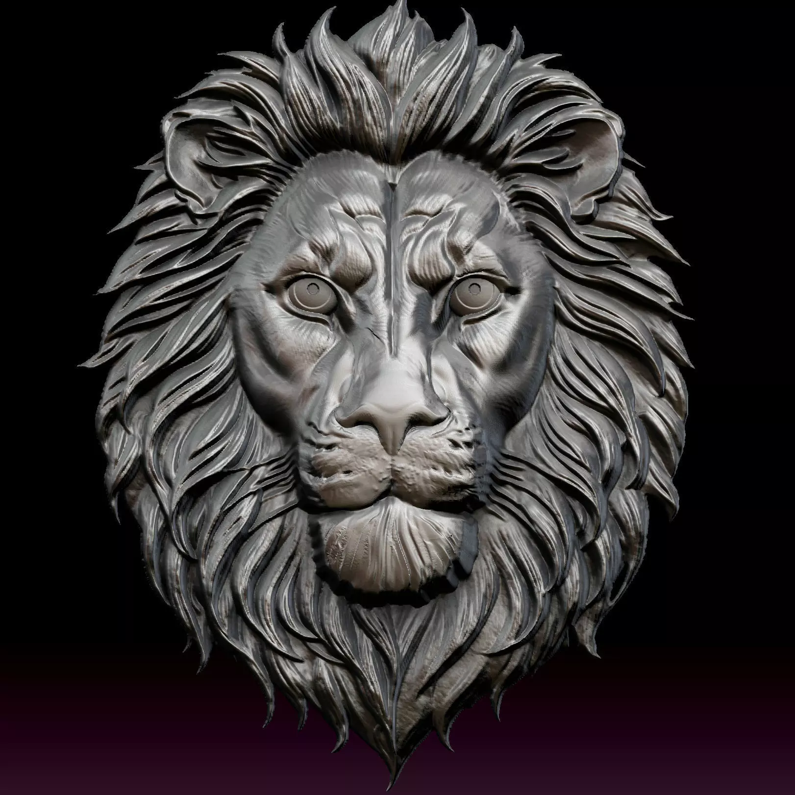 Lion Head 3D print model_0