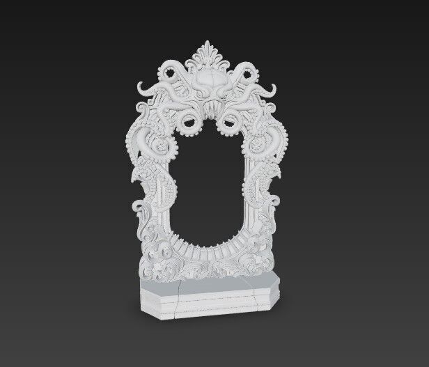 3D Printable Gothic Kraken Frame 3D model_6