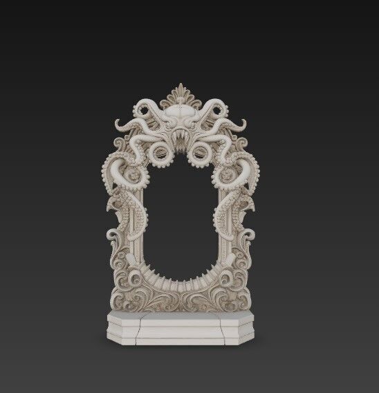 3D Printable Gothic Kraken Frame 3D model_7