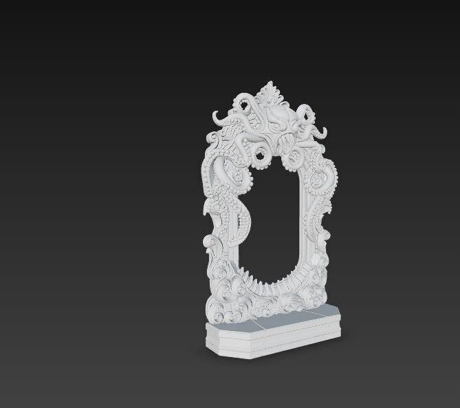 3D Printable Gothic Kraken Frame 3D model_15