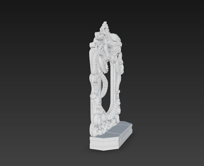 3D Printable Gothic Kraken Frame 3D model_16