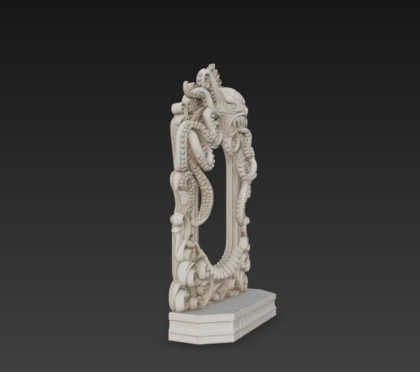 3D Printable Gothic Kraken Frame 3D model_9