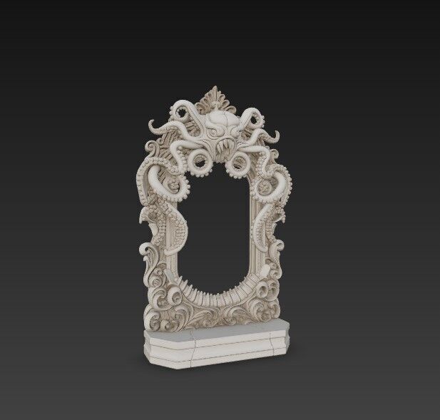 3D Printable Gothic Kraken Frame 3D model_8