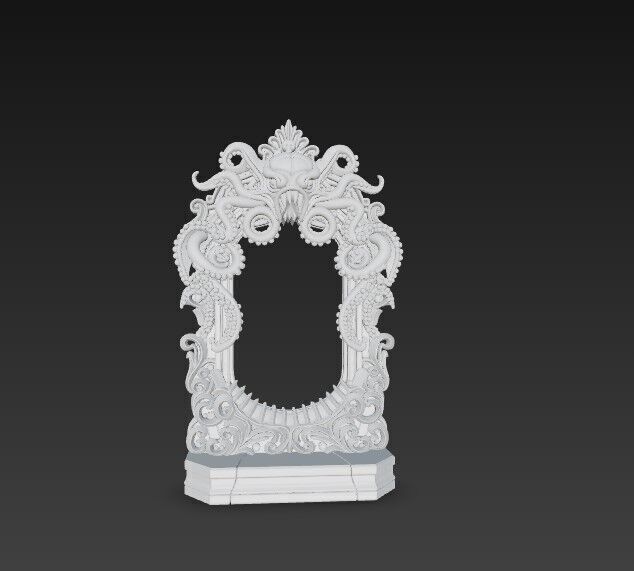 3D Printable Gothic Kraken Frame 3D model_14