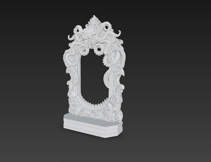 3D Printable Gothic Kraken Frame 3D model_5