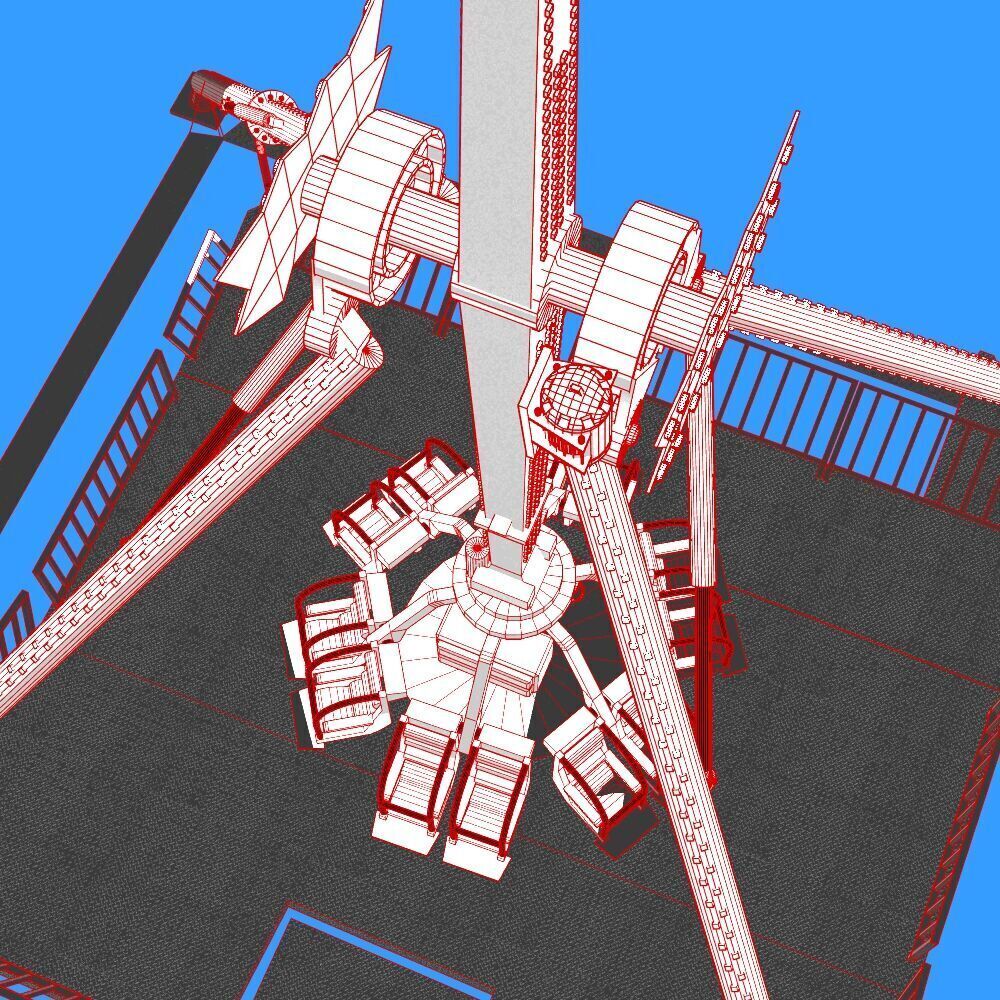 Amusement ride - 360 3D model_9