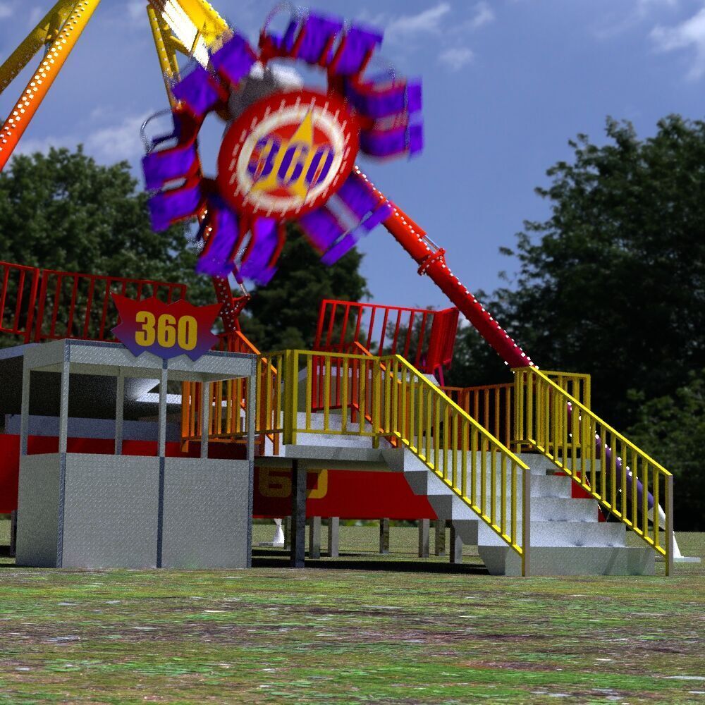 Amusement ride - 360 3D model_5