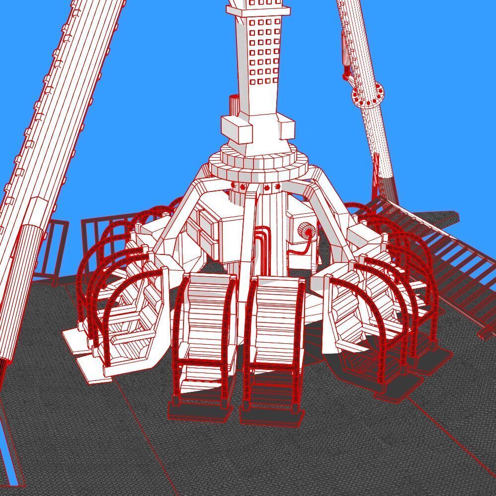 Amusement ride - 360 3D model_7