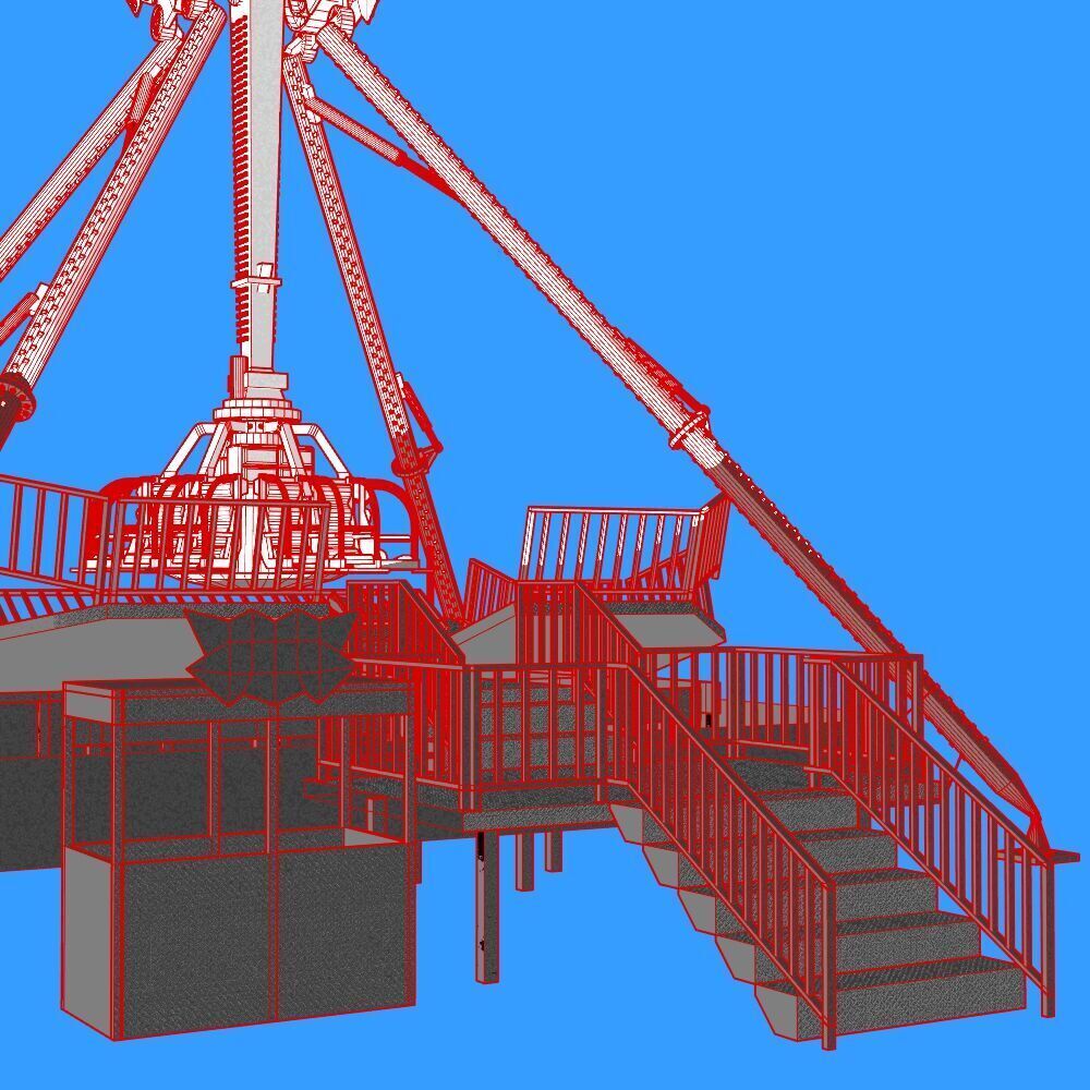 Amusement ride - 360 3D model_10