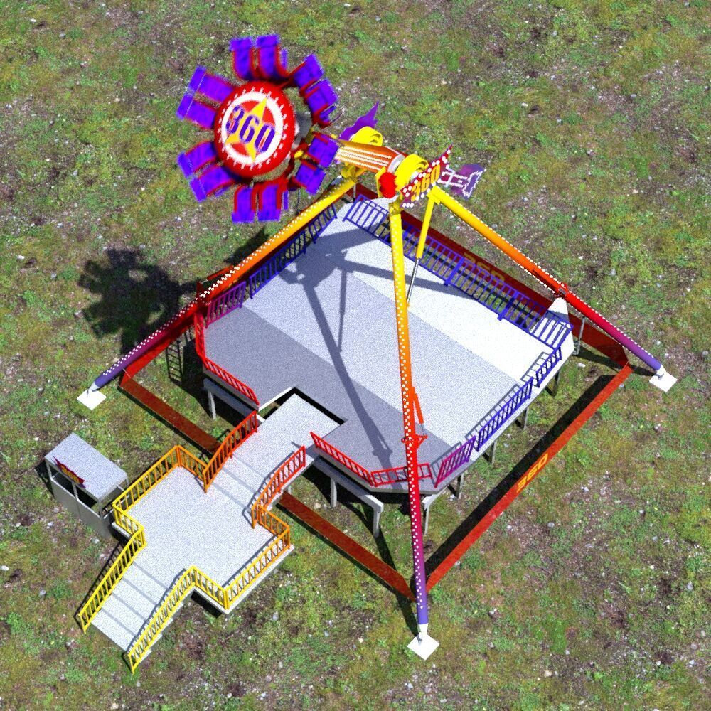 Amusement ride - 360 3D model_3