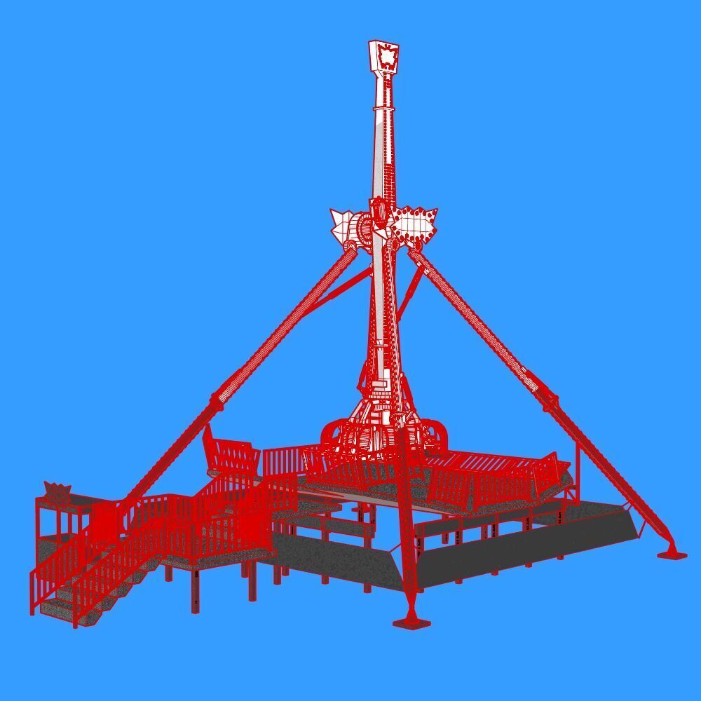Amusement ride - 360 3D model_8