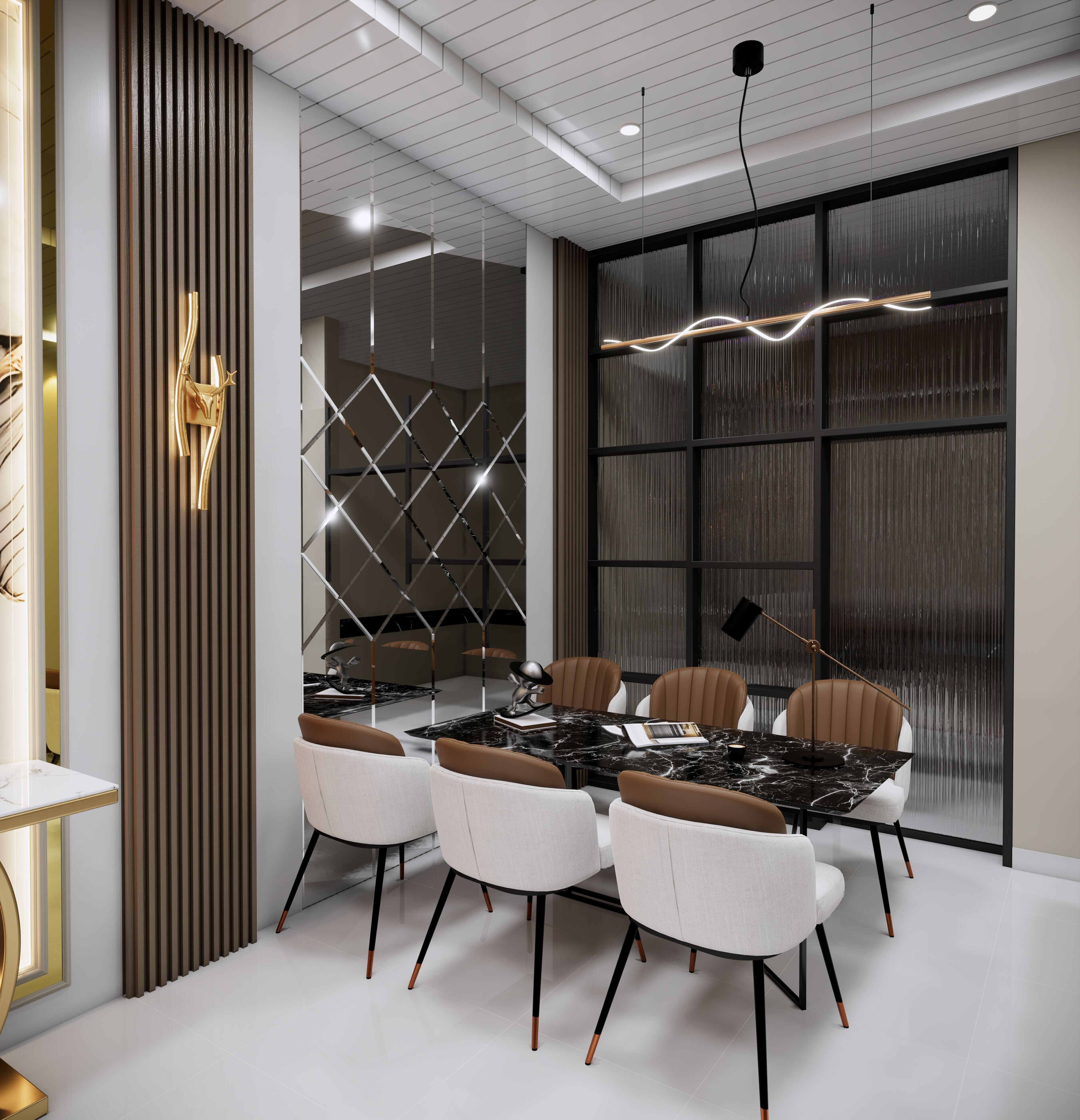 Complete Home Interior Scene 3D Model SketchUp Enscape 3D model_2